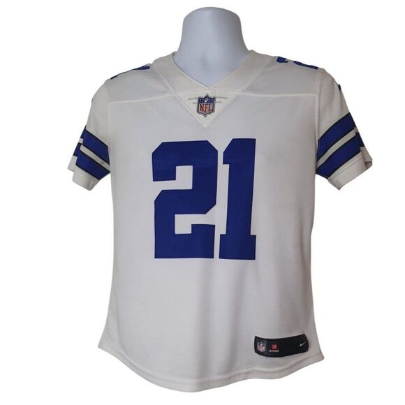 Nike NFL Dallas Cowboy Ezekiel Elliott #21 Stitched White Vapor Limited Jersey S - Picture 5 of 7
